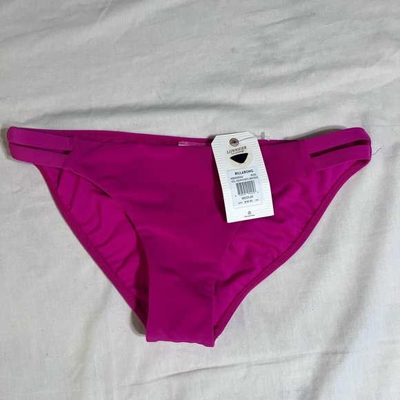 NWT Billabong Sol Searcher Low Rider Full Coverage Pink Bikini Bottom Sz M NEW! - Picture 1 of 7